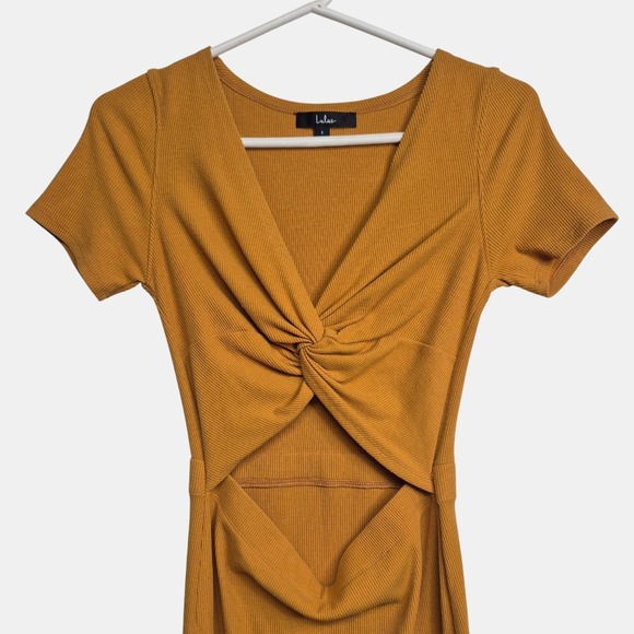 Lulus Dresses & Skirts - Lulus Womens Size Small Sun Maxi Dress Cut Out Peek A Boo Twist Orange